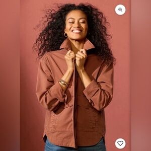 Pistola Utility Shacket Jacket Size S from Evereve; Spice (Rust/Brwn) - NWT